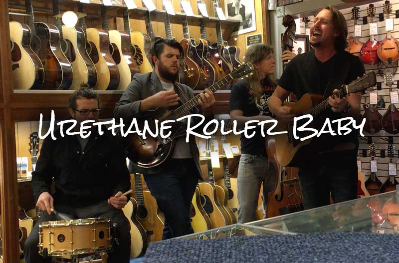 Mark O’Dell performs an original song, Urethane Roller baby with Mixed Business Brain Forte Joey Mitchel Dominic Fragman